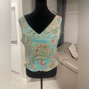 Y2K Rene Derhy sleeveless embellished blouse top L